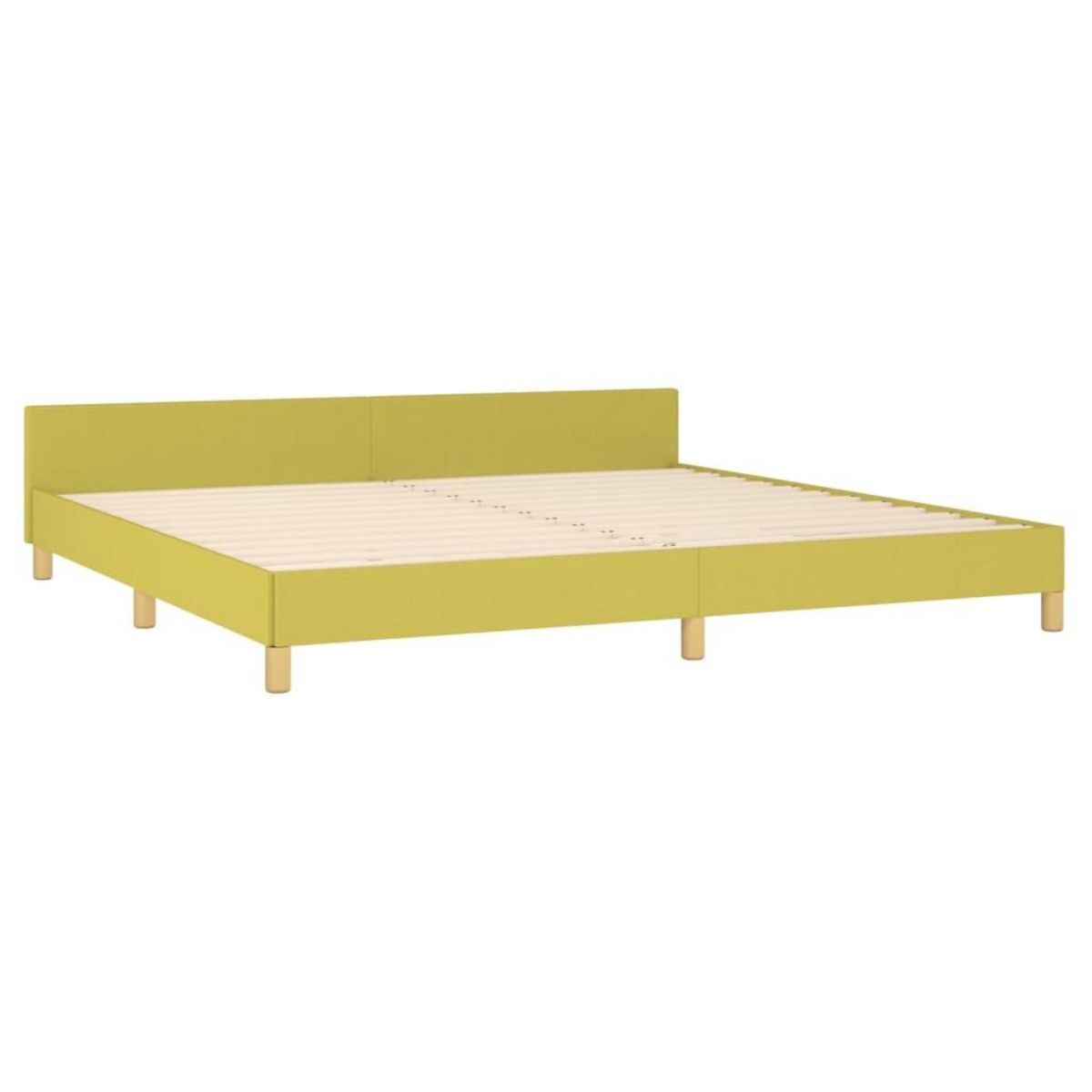 VIDAXL Cadre de lit sans matelas vert 200x200 cm tissu