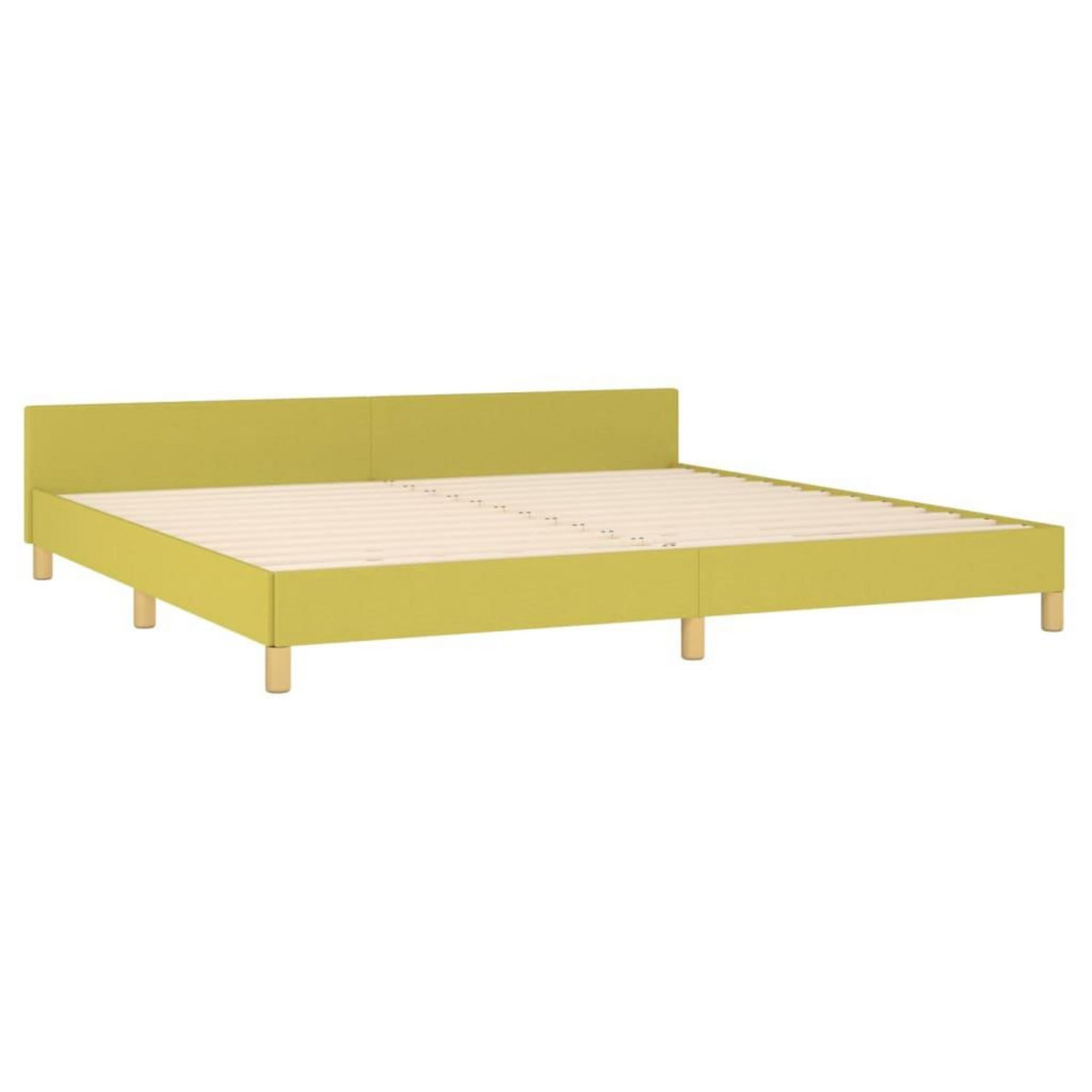 VIDAXL Cadre de lit sans matelas vert 200x200 cm tissu