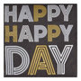 Voir la diapositive 1 : Paris Prix Lot de 20 Serviettes en Papier  Happy Birthday  25x25cm Noir