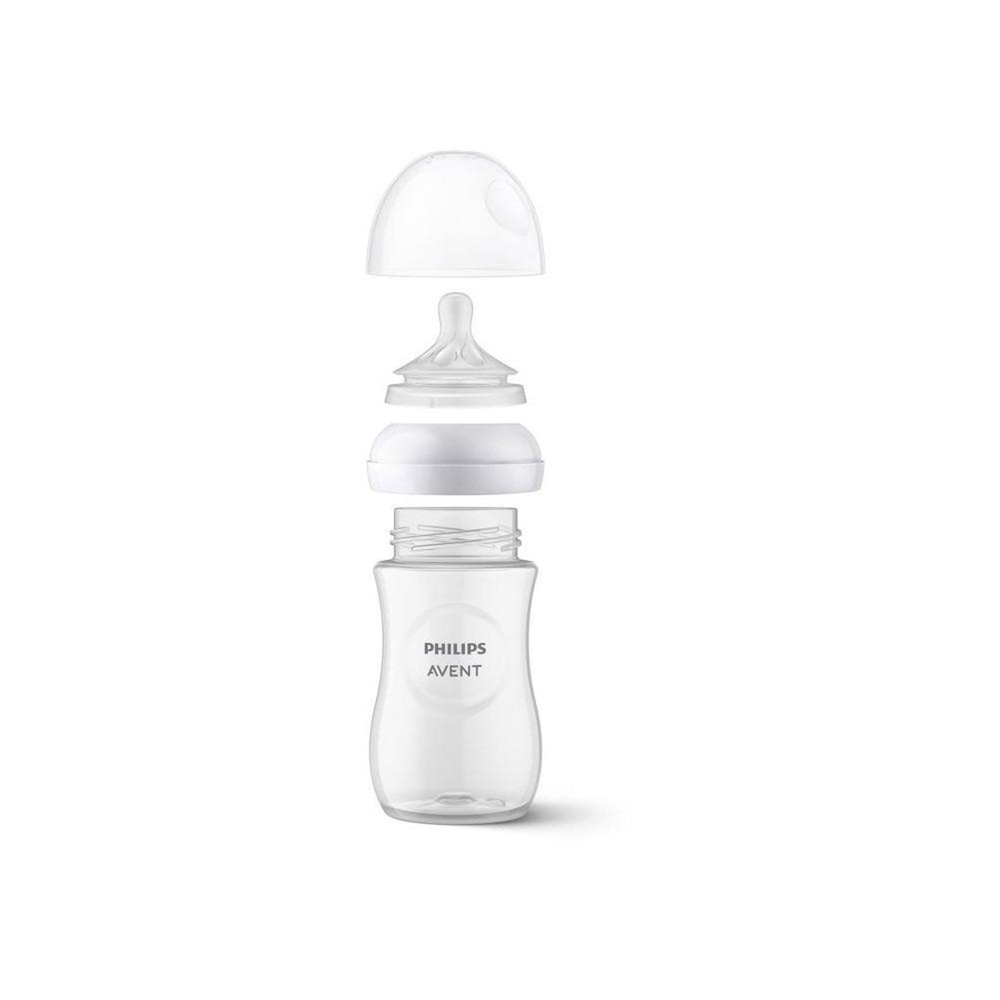 Philips Avent Biberon bébé 260 ml natural response bleu à tétine débit moyen imitant le sein anti-colique anti-fuite