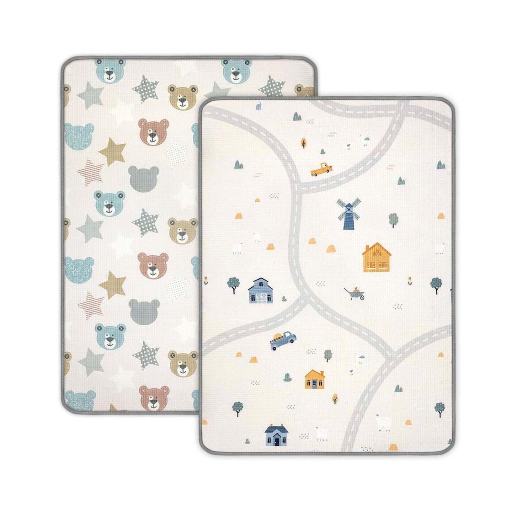 MILLY MALLY Tapis de jeu en mousse roulé  kinder ours et ferme