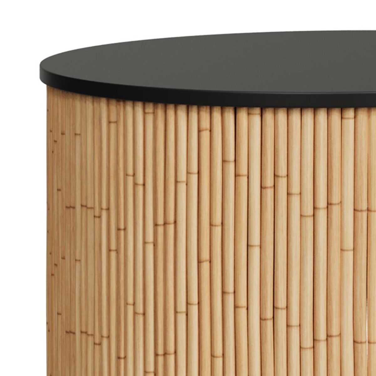 Rendez vous déco Tables basses rondes en rotin et plateau blanc (lot de 2) - Owan