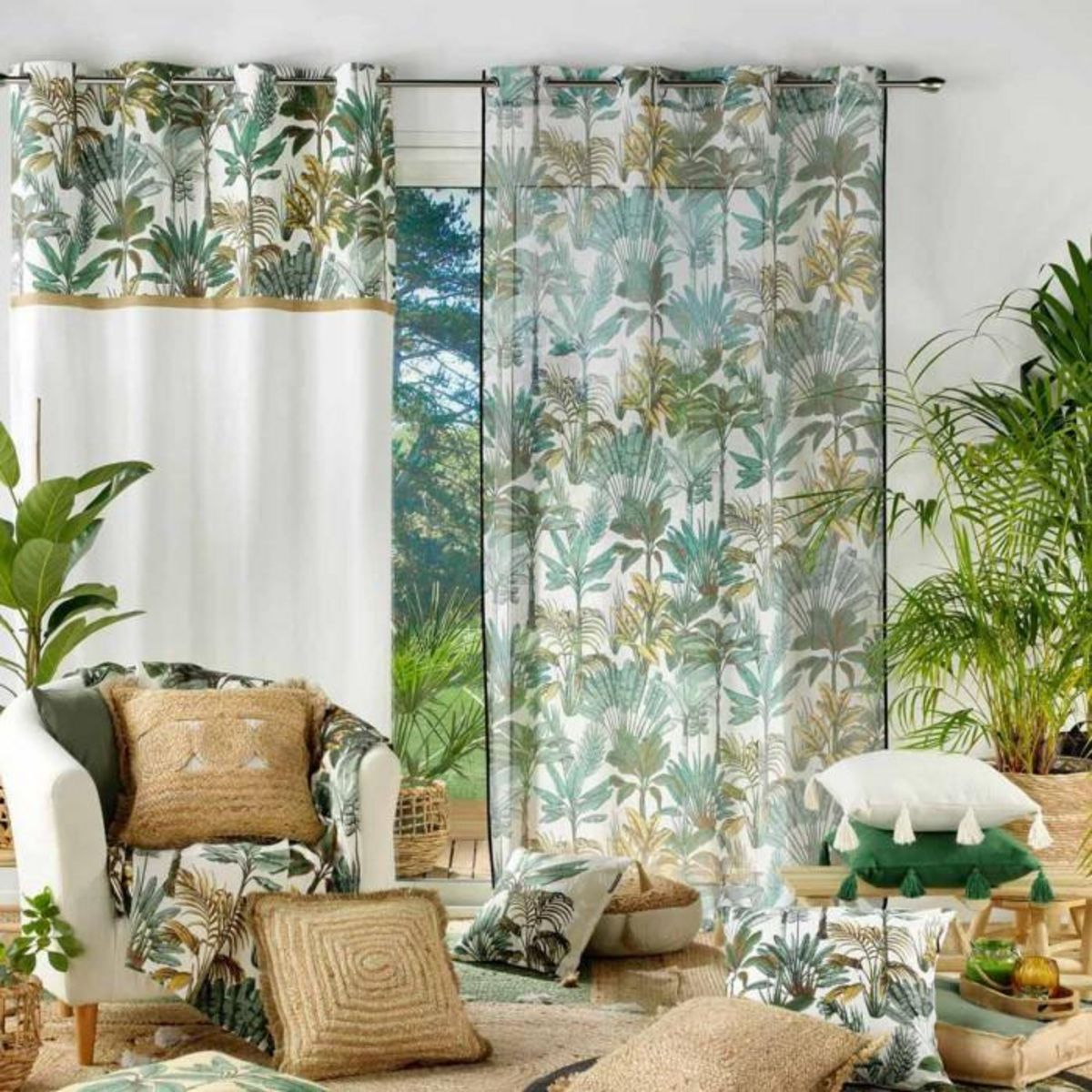 Paris Prix Rideau à Œillets  Balinesia  140x240cm Naturel