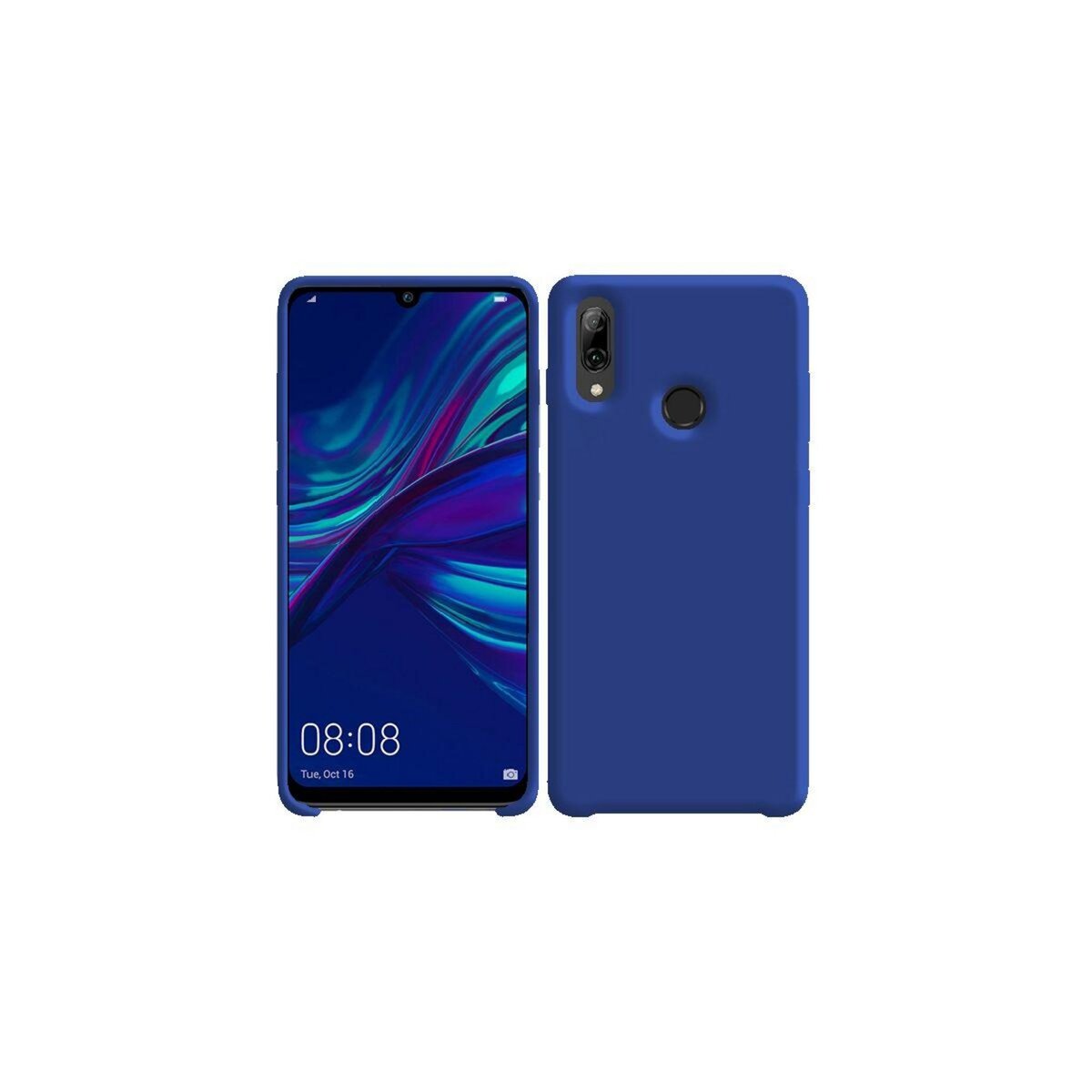 IBROZ Coque Huawei P Smart 2019 Liquid Silicone bleu