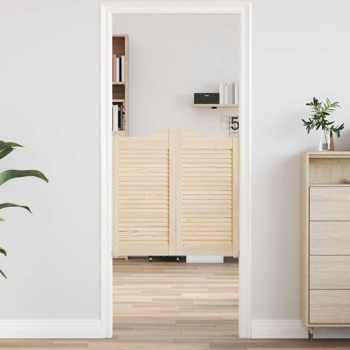 VIDAXL Portes battantes a persiennes 2paire 80 x 80 cm bois massif Pin