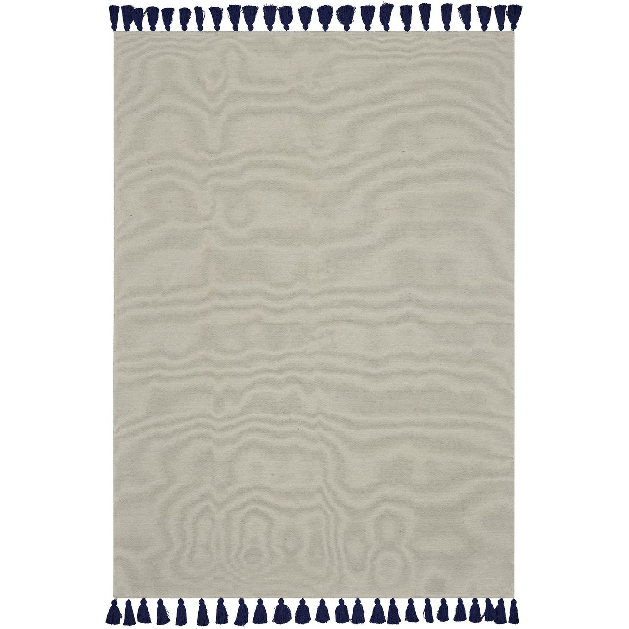 Voir la diapositive 2 : Tapis déco 120x170 cm antidérapant uni finition pampilles