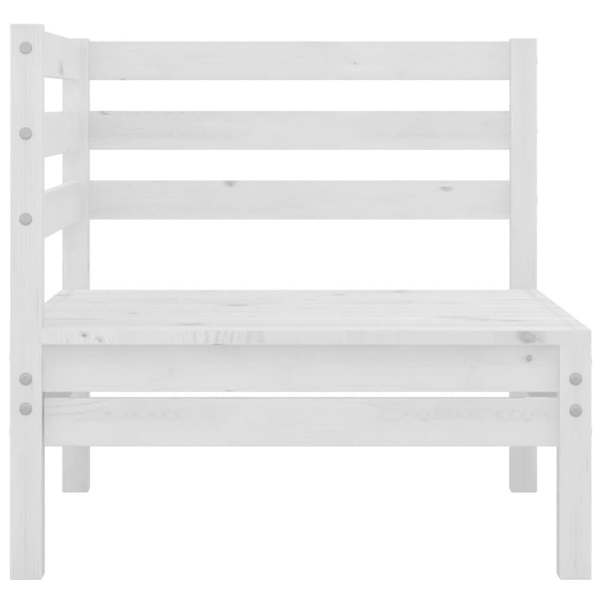 Voir la diapositive 4 : VIDAXL Canapes d'angle de jardin 2 pcs blanc bois de pin massif