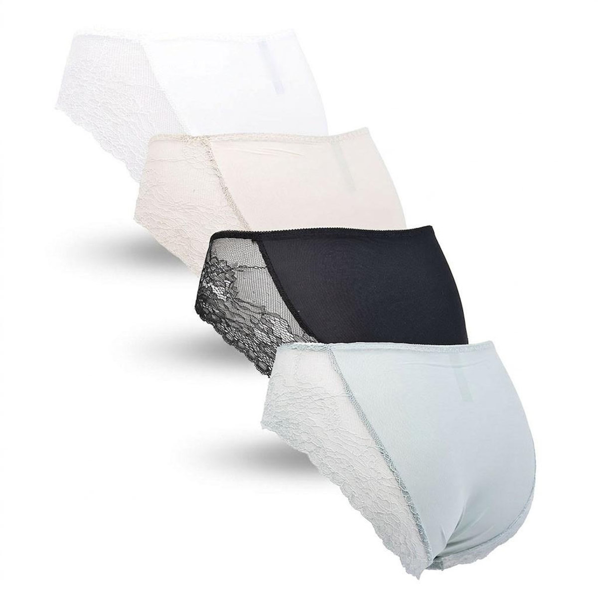 OZABI OZABI Pack de Culottes Femme Gainantes Dentelle Invisible – Lot de 4