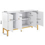 Voir la diapositive 3 : MERAX Buffet 4 porte(s) 0 tiroir(s) - 140 cm blanc mdf