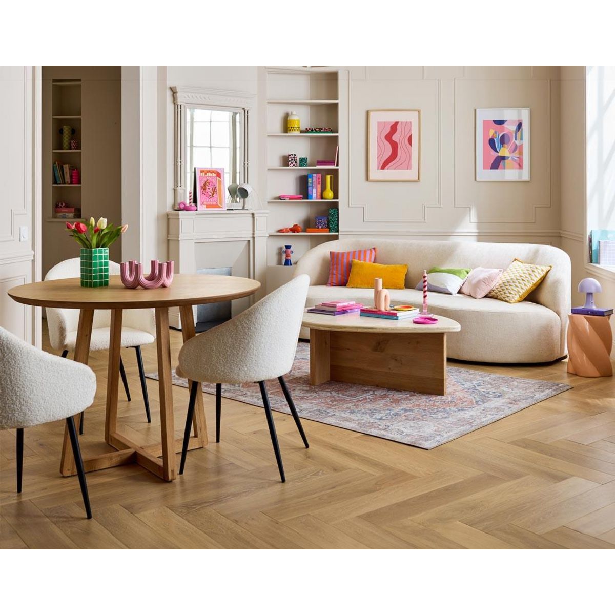 LISA DESIGN Polaris - canapé 3 places - en velours texturé