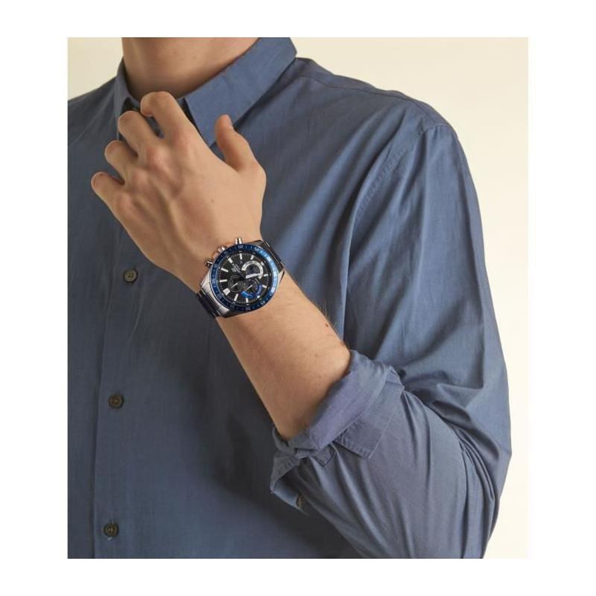 Voir la diapositive 2 : CASIO CASIO - Montre en acier inoxydable - EDIFICE - Gris