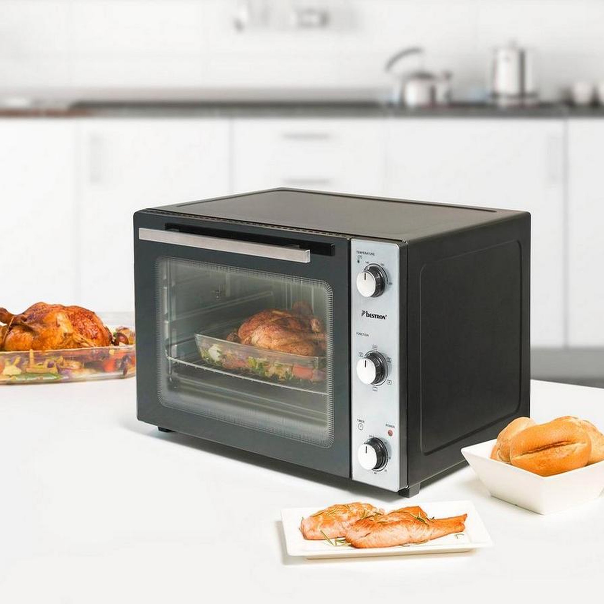 Voir la diapositive 6 : Bestron Four grill 45l 1800w noir/inox - AOV45
