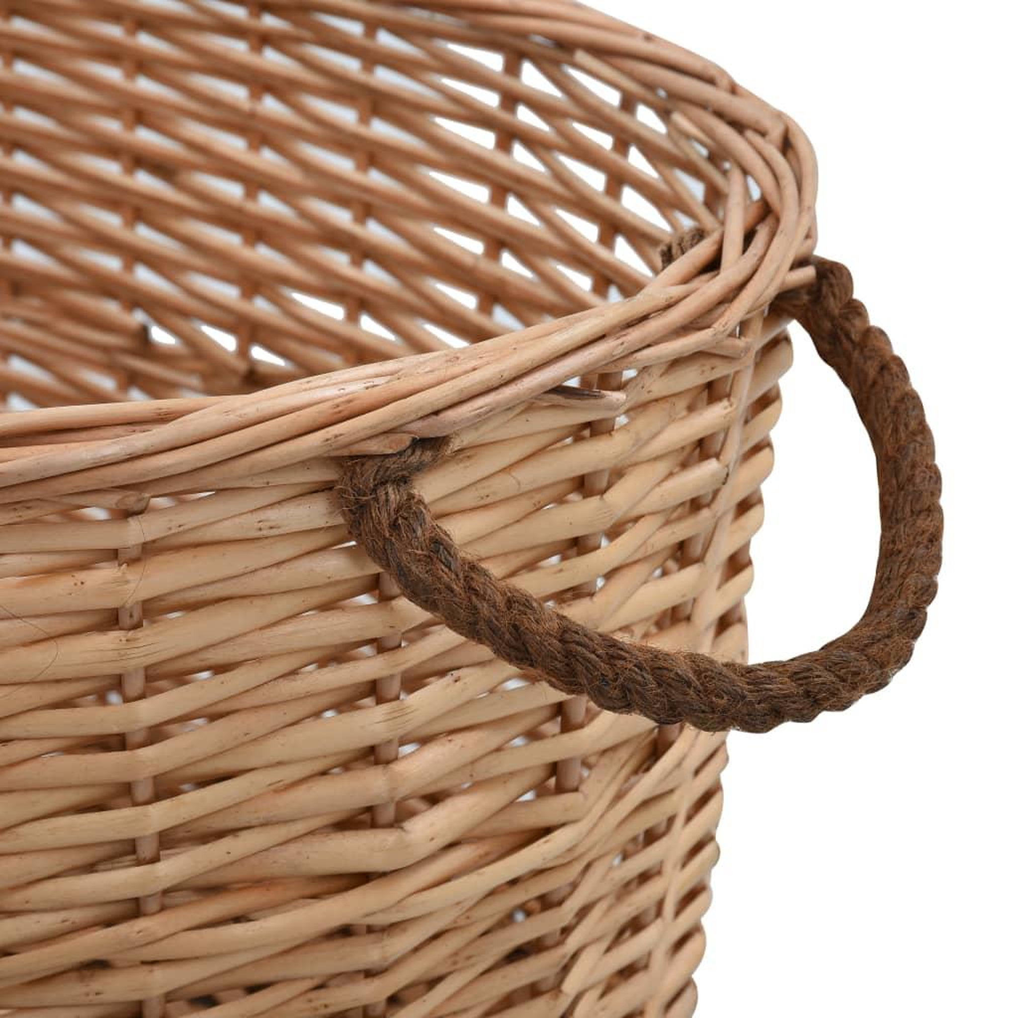 Voir la diapositive 4 : VIDAXL Panier a bois de chauffage poignees de transport 56x40x28 cm