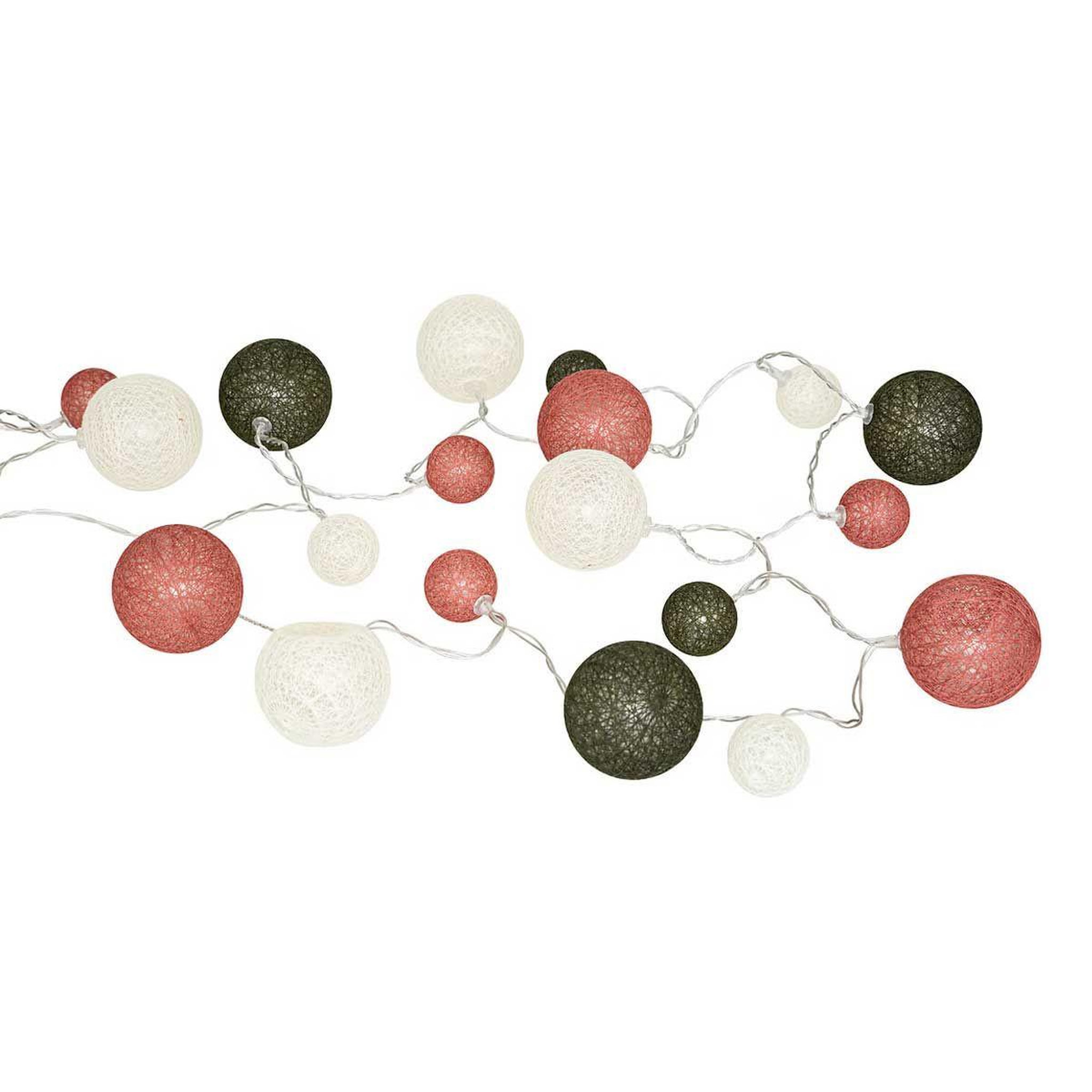 ATMOSPHERA Guirlande lumineuse 20 boules  led  340cm rose