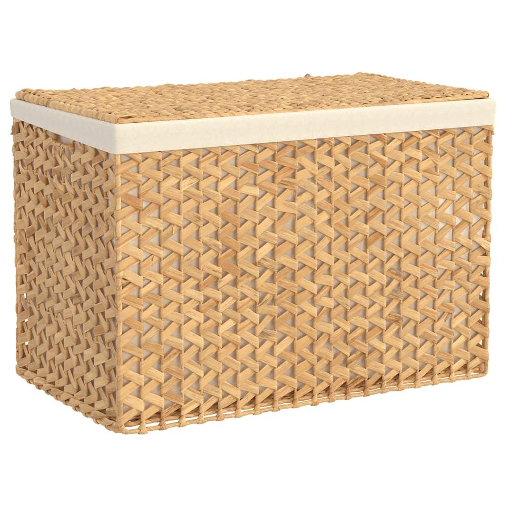 Voir la diapositive 4 : VIDAXL Panier a linge avec 3 sections 75x42,5x52 cm hyacinthe d'eau