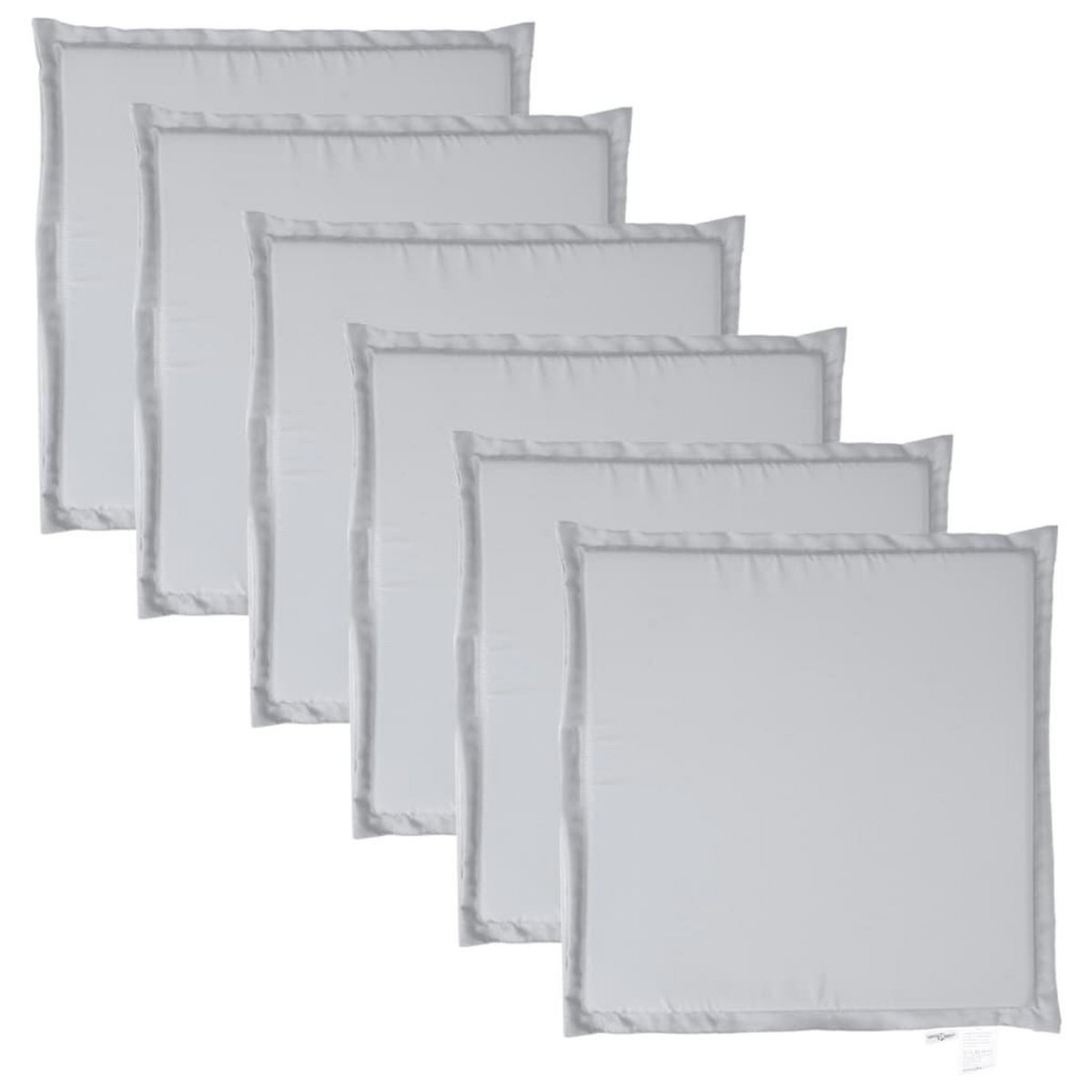 VIDAXL Coussins de siege de jardin lot de 6 gris clair 45x45x2cm carre
