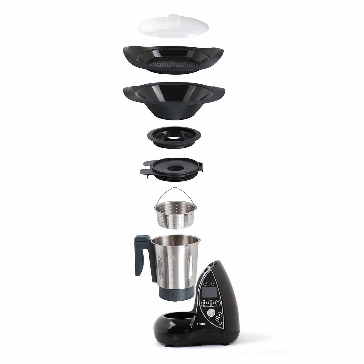LIVOO Robot culinaire chauffant 3l 1500w noir - dop142n