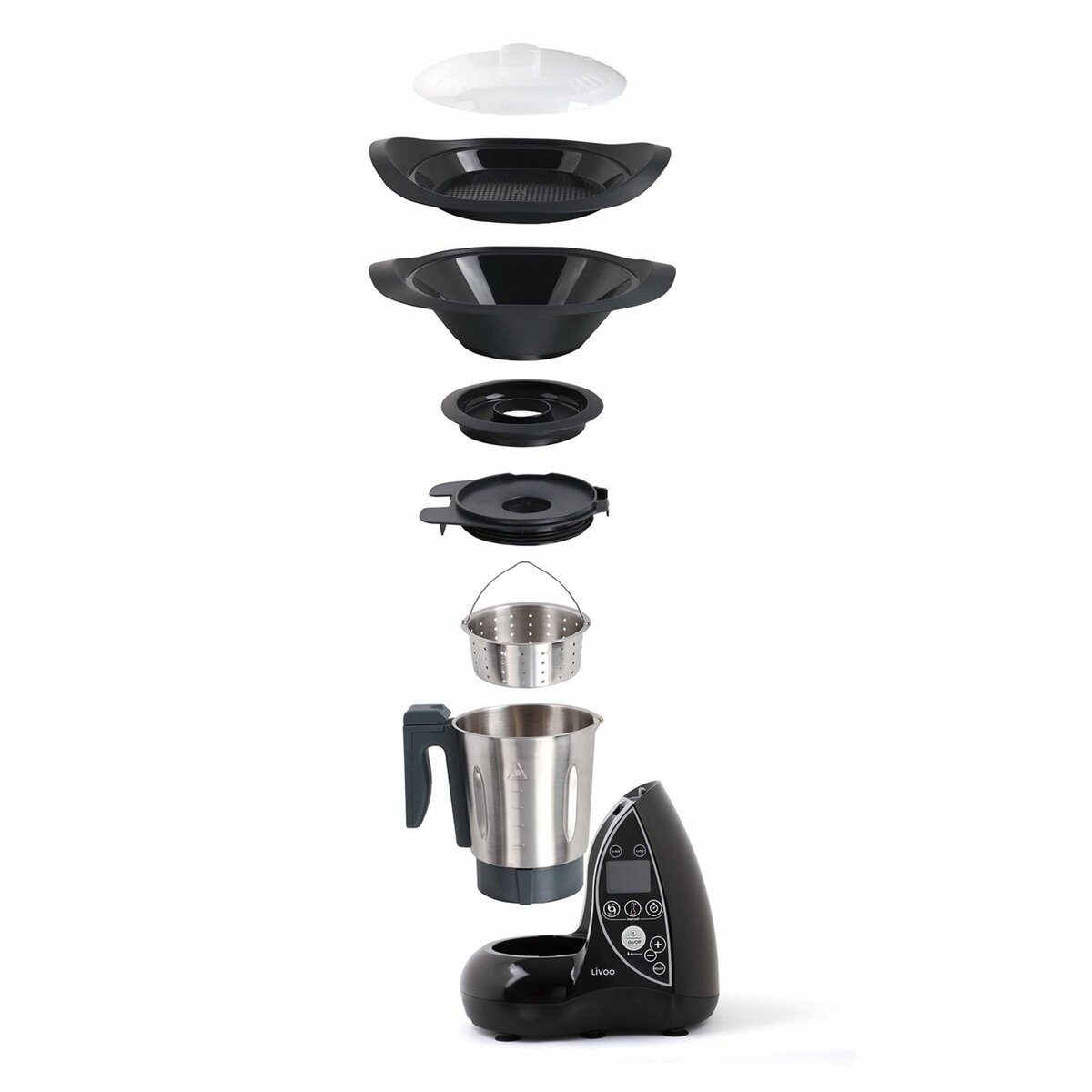 LIVOO Robot culinaire chauffant 3l 1500w noir - dop142n