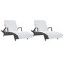 Voir la diapositive 4 : VIDAXL Serviettes de plage 2 pcs blanc 75x200 cm tissu 400 GSM