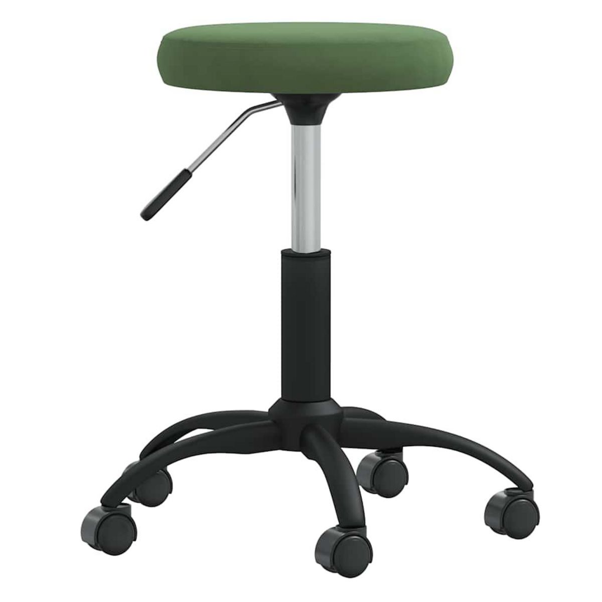 VIDAXL Chaise de bureau pivotante vert fonce velours