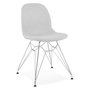 Voir la diapositive 1 : Paris Prix Chaise Design Tissu  Quebec  83cm Gris & Chromé