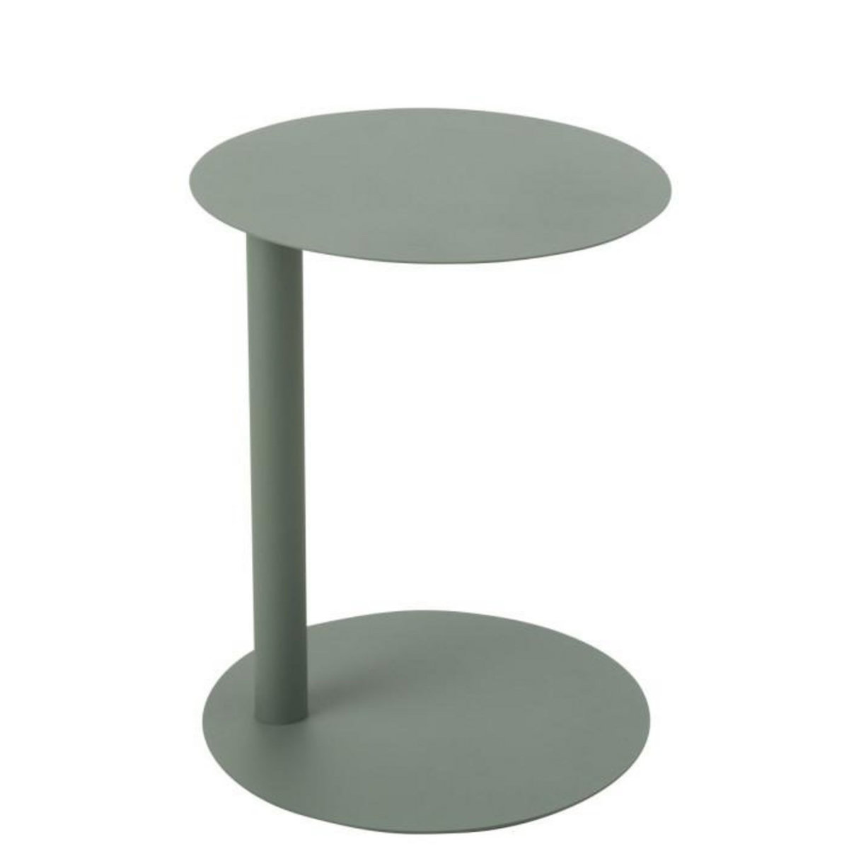Paris Prix Table d'Appoint Ronde en Métal  Reva  50cm Vert