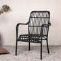 Voir la diapositive 6 : Paris Prix Chaise de Jardin en Rotin  Rizal  90cm Noir