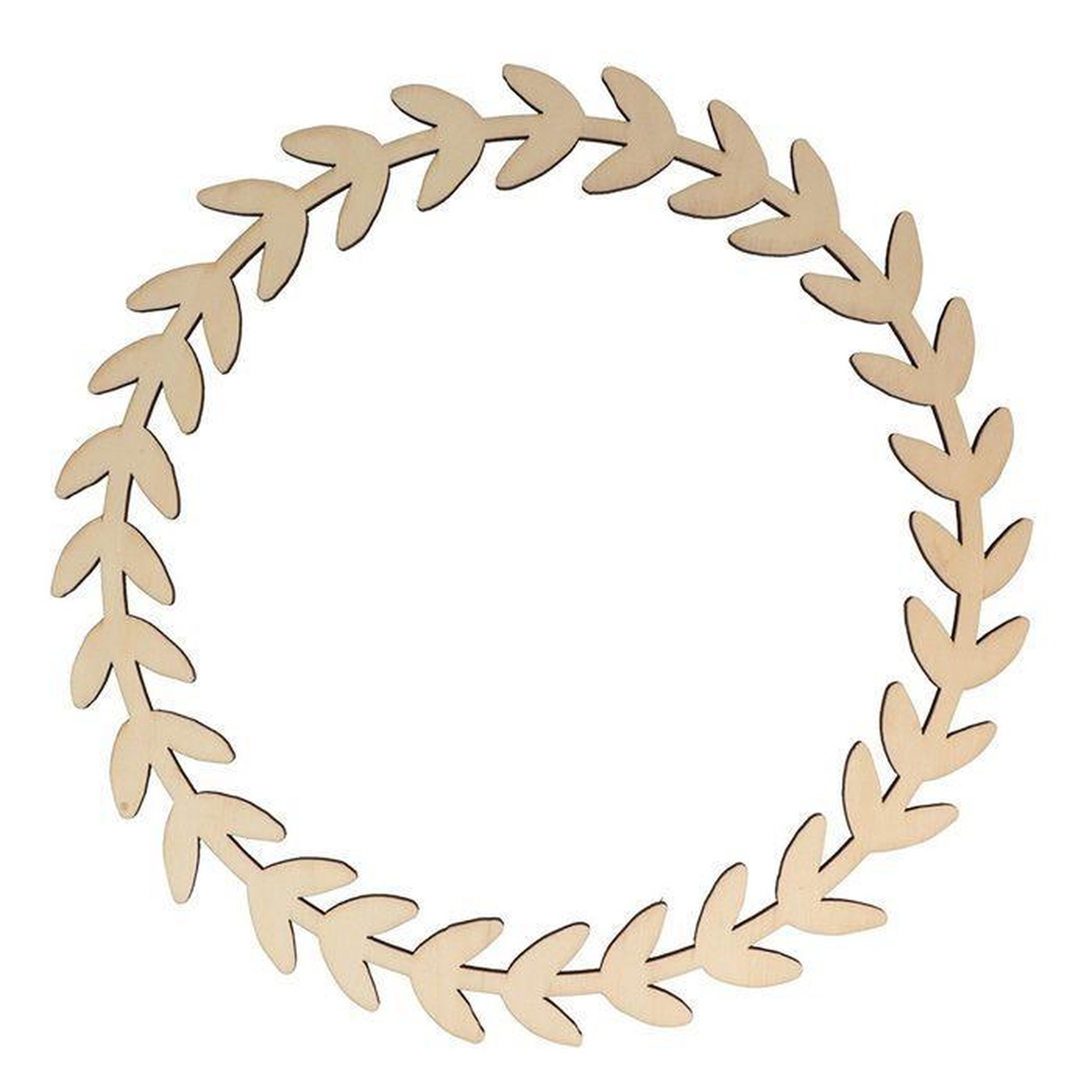 Artemio Silhouette en bois Ø 34 cm - Couronne de feuilles