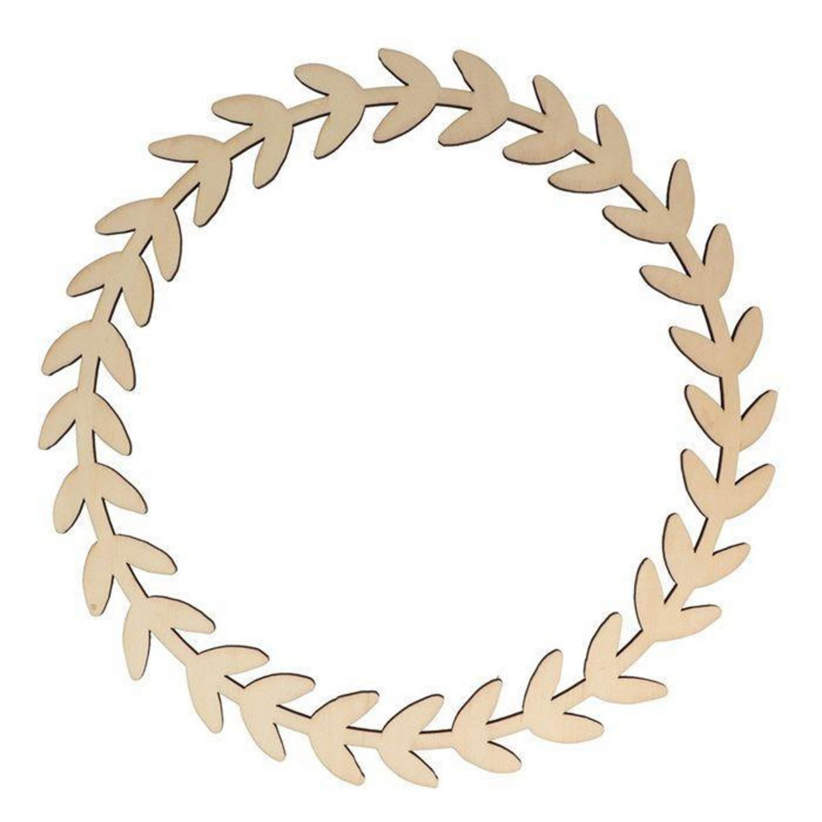 Artemio Silhouette en bois Ø 34 cm - Couronne de feuilles