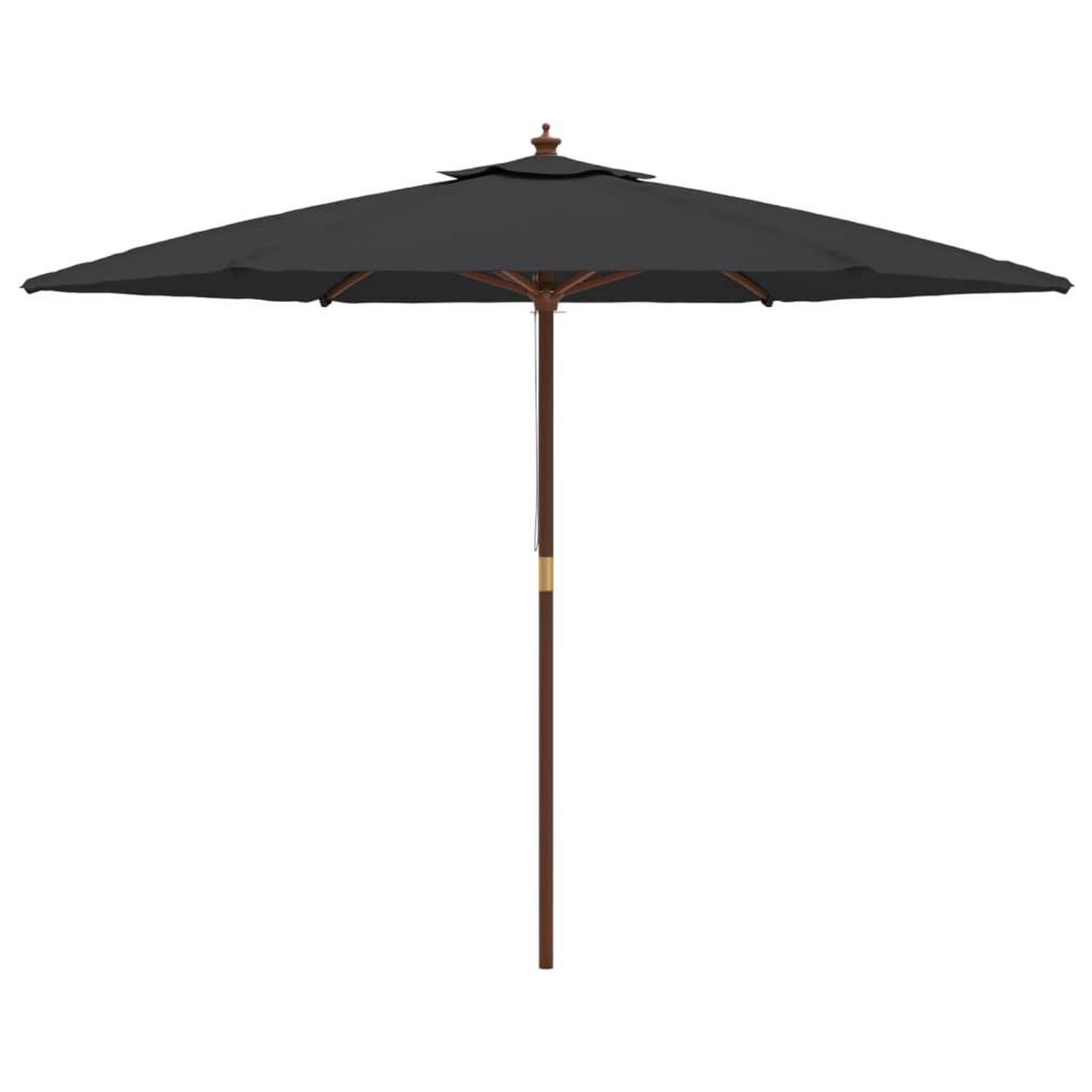 Voir la diapositive 4 : VIDAXL Parasol de jardin avec mat en bois noir 299x240 cm