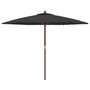Voir la diapositive 4 : VIDAXL Parasol de jardin avec mat en bois noir 299x240 cm