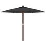 Voir la diapositive 4 : VIDAXL Parasol de jardin avec mat en bois noir 299x240 cm