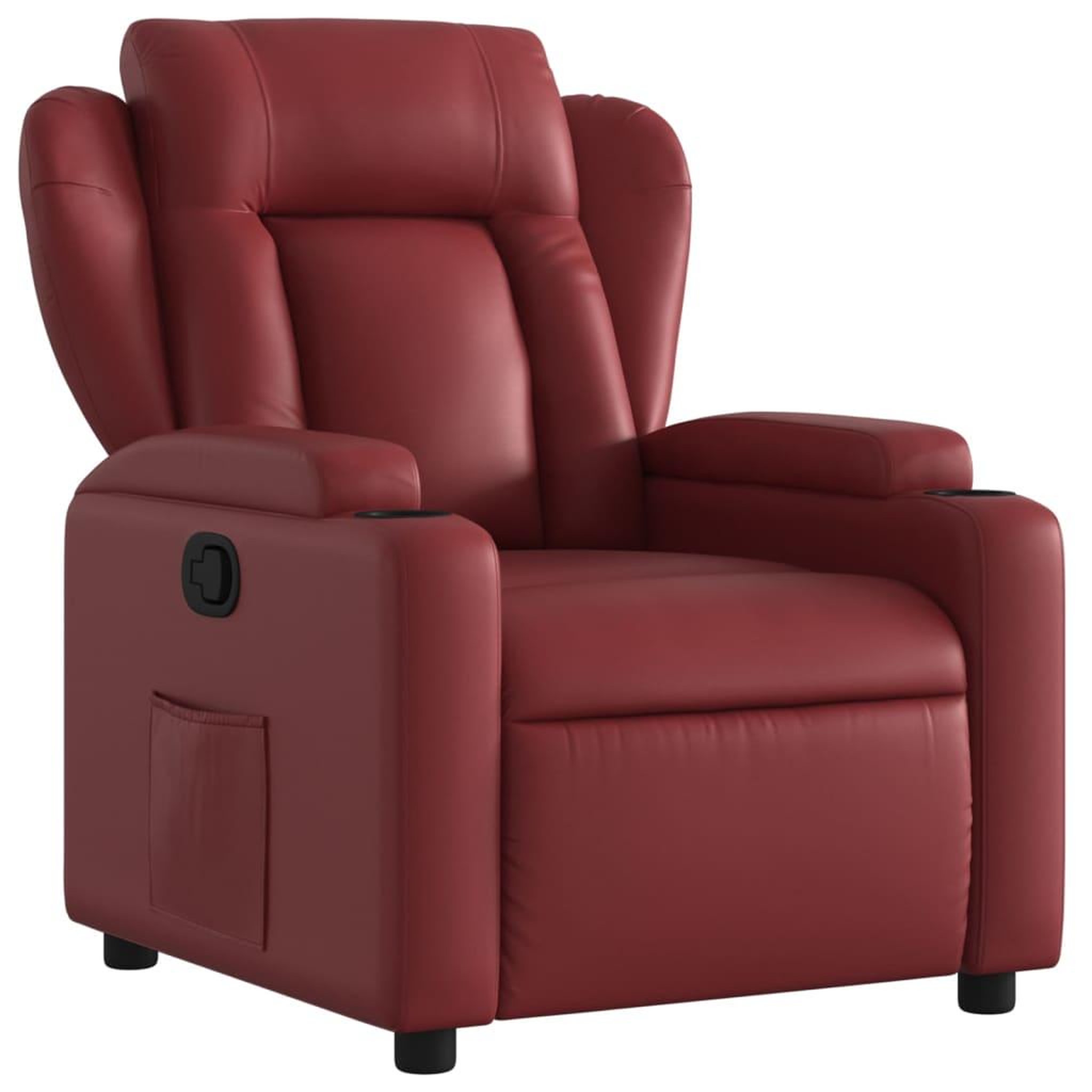 Voir la diapositive 2 : VIDAXL Fauteuil inclinable Rouge bordeaux Similicuir