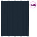 VIDAXL Panneaux de toiture 36 pcs Acier galvanise Anthracite 60x45 cm
