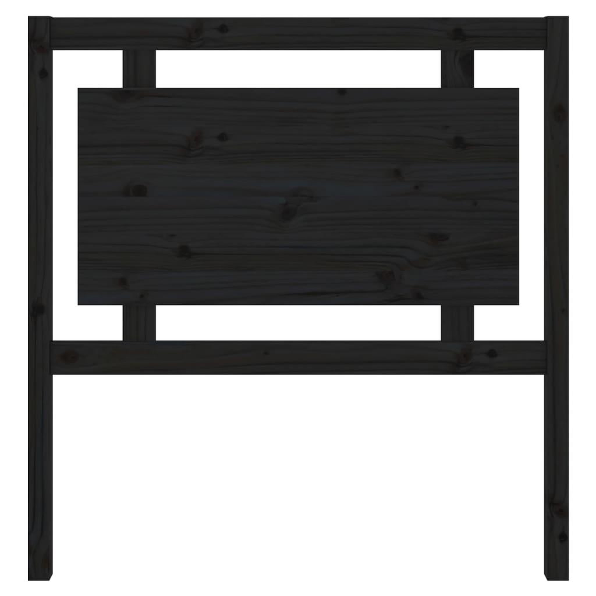 Voir la diapositive 4 : VIDAXL Tete de lit Noir 95,5x4x100 cm Bois massif de pin
