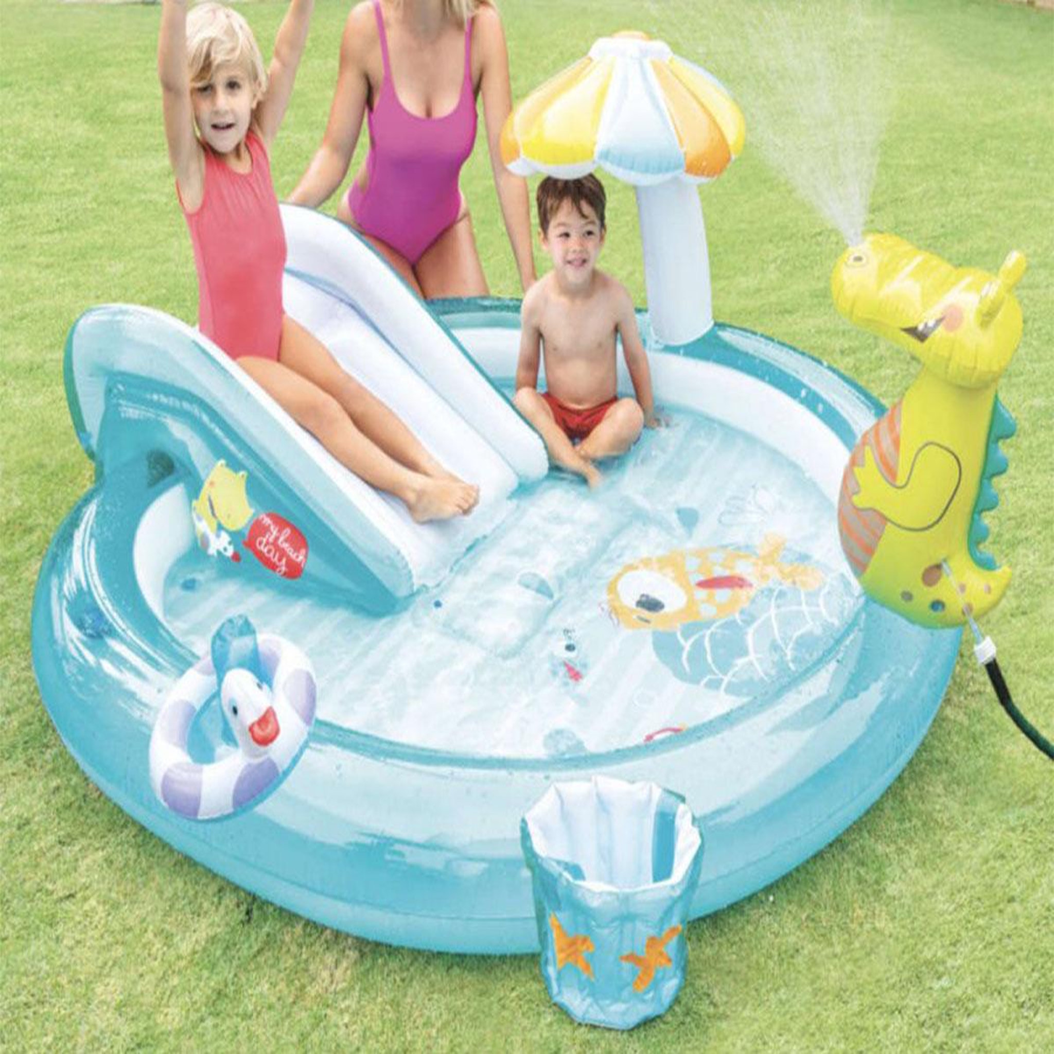 Voir la diapositive 3 : INTEX Aire de jeux gonflable Alligator - Intex