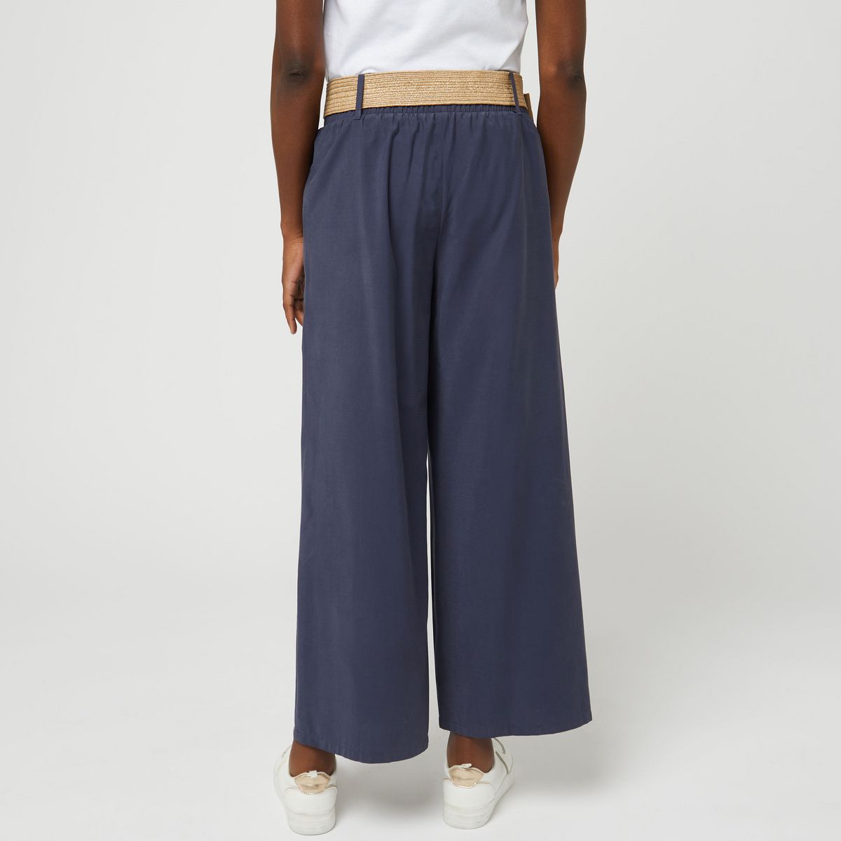 INEXTENSO Pantalon bleu indigo uni femme