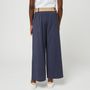 Voir la diapositive 2 : INEXTENSO Pantalon bleu indigo uni femme