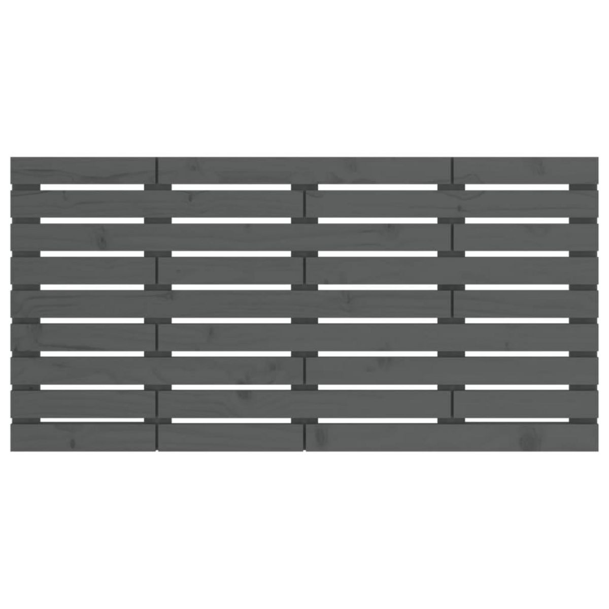 VIDAXL Tete de lit murale Gris 156x3x63 cm Bois massif de pin