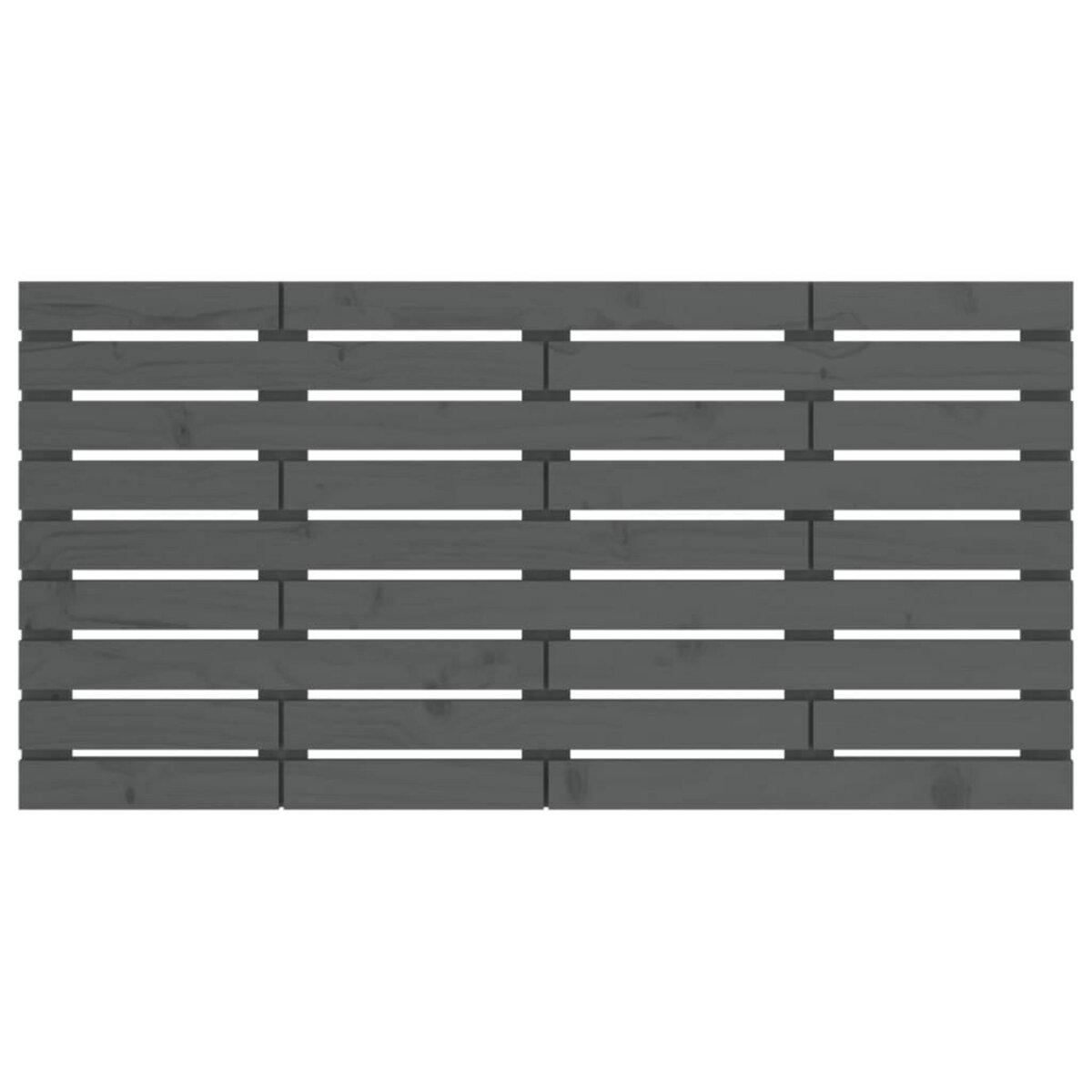 VIDAXL Tete de lit murale Gris 156x3x63 cm Bois massif de pin