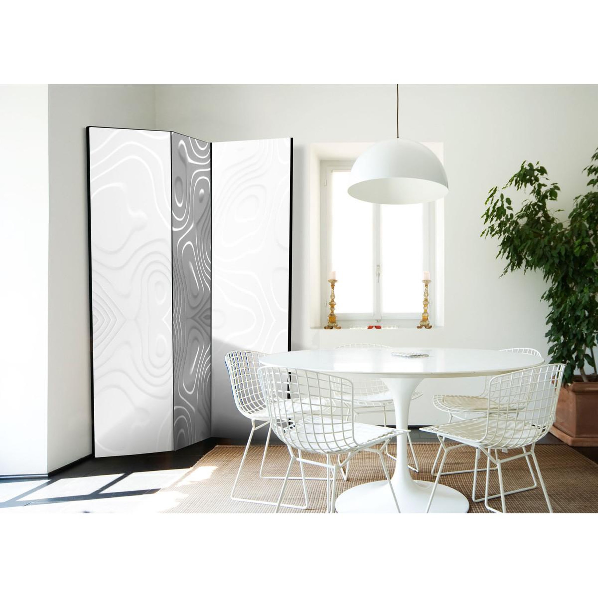 Voir la diapositive 2 : Paris Prix Paravent 3 volets  white waves i  135x172cm