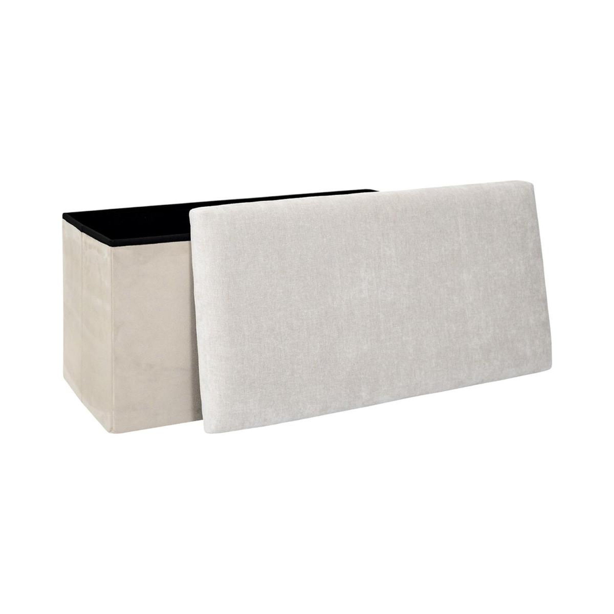 Voir la diapositive 3 : The Home Deco Factory Banc coffre de rangement  emilia  76cm beige