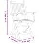 Voir la diapositive 6 : VIDAXL Ensemble a manger d'exterieur pliable 5pcs Bois d'acacia solide