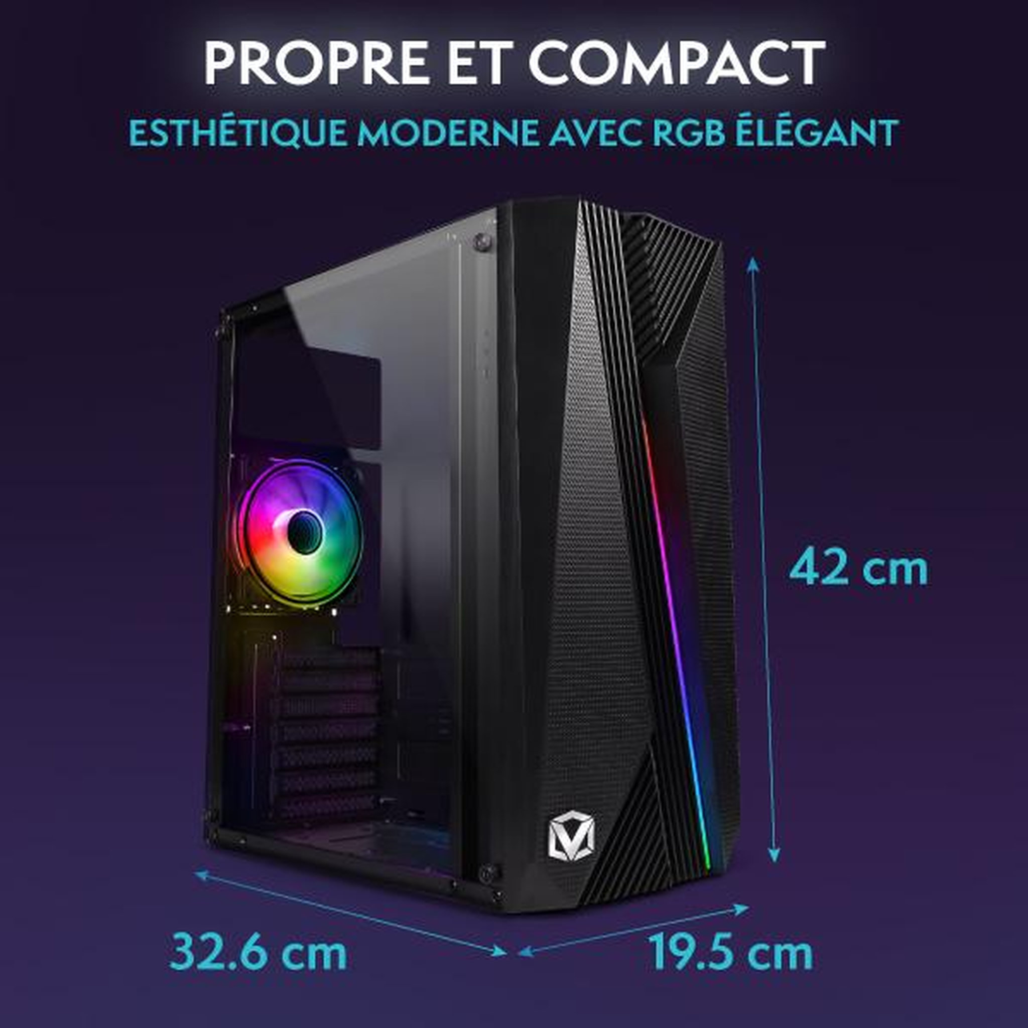 Voir la diapositive 3 : VIBOX PC Gamer Complet - Ryzen 3 3200G, Graphiques intégrés, 8 Go RAM, 480 Go SSD, Linux, WiFi
