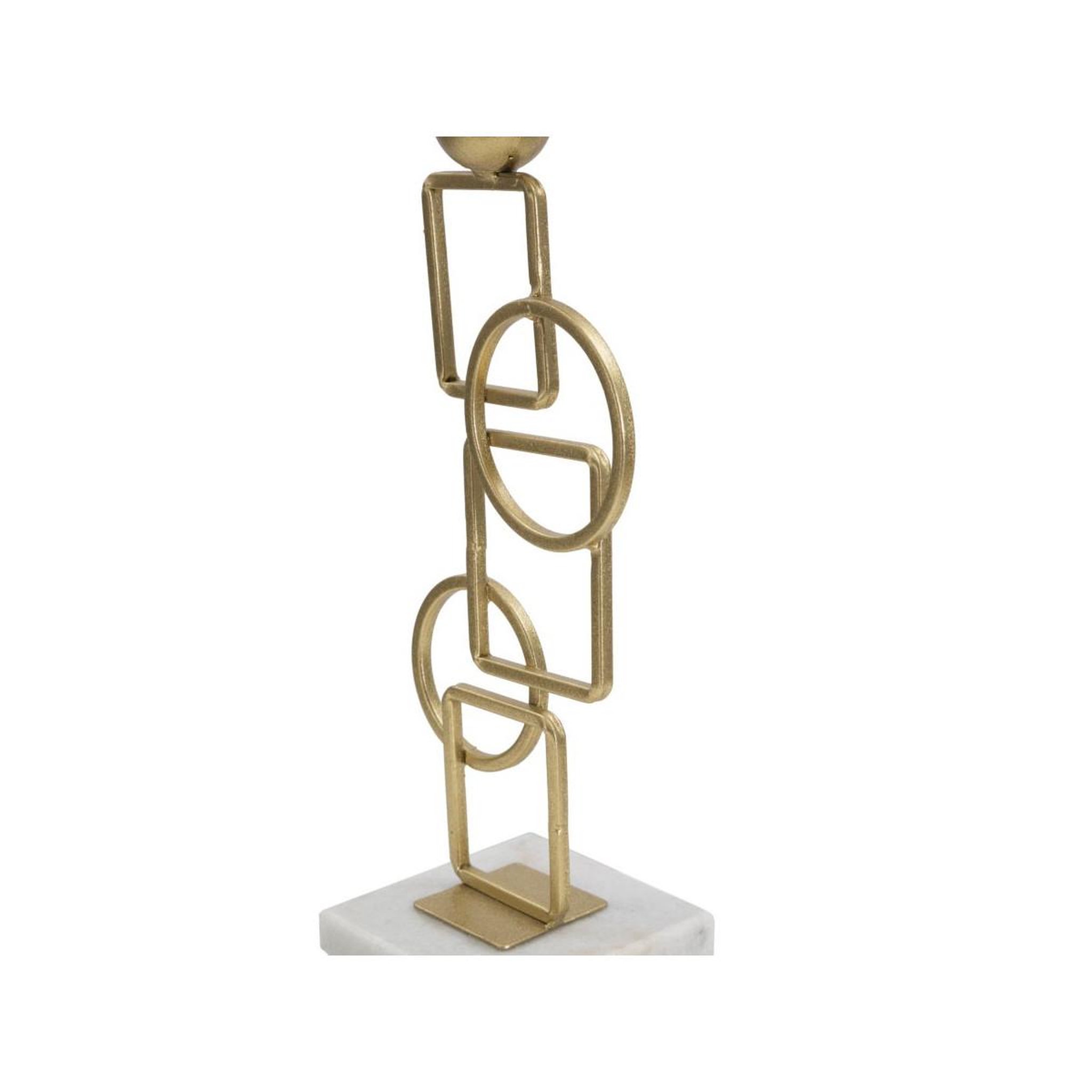 Voir la diapositive 4 : Paris Prix Bougeoir design en métal  marie  31cm or