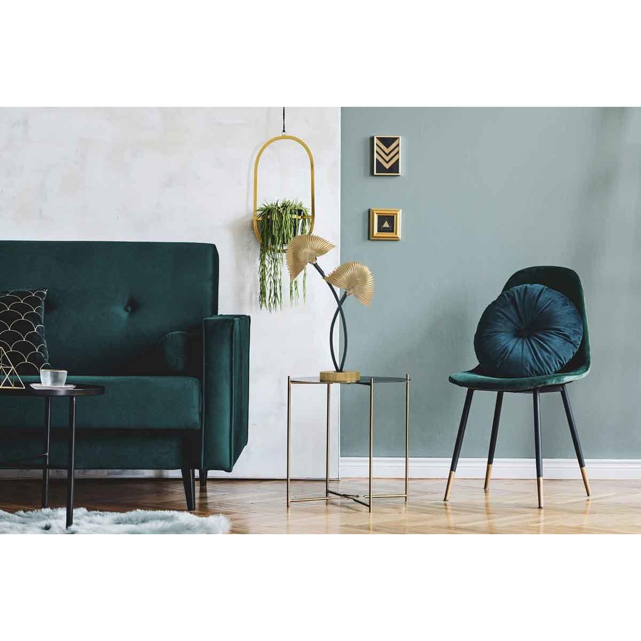 Voir la diapositive 6 : Paris Prix Lampe à Poser 2 Têtes Design  Sue  60cm Or