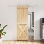 VIDAXL Porte coulissante et kit de quincaillerie 70x210 cm pin massif