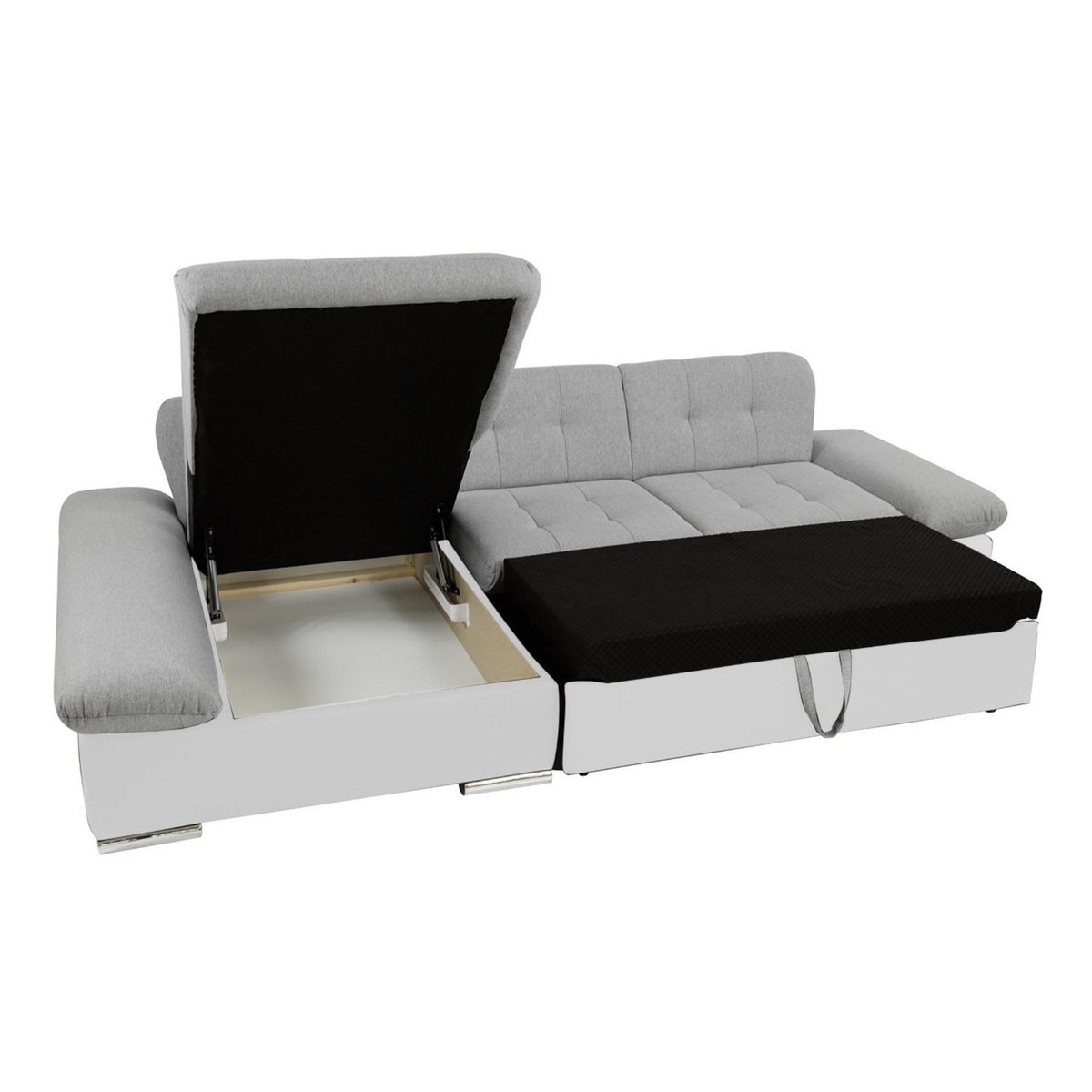 BEST MOBILIER Livio - canapé d'angle - convertible avec coffre - 4 places - style contemporain - gauche