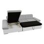 Voir la diapositive 3 : BEST MOBILIER Livio - canapé d'angle - convertible avec coffre - 4 places - style contemporain - gauche