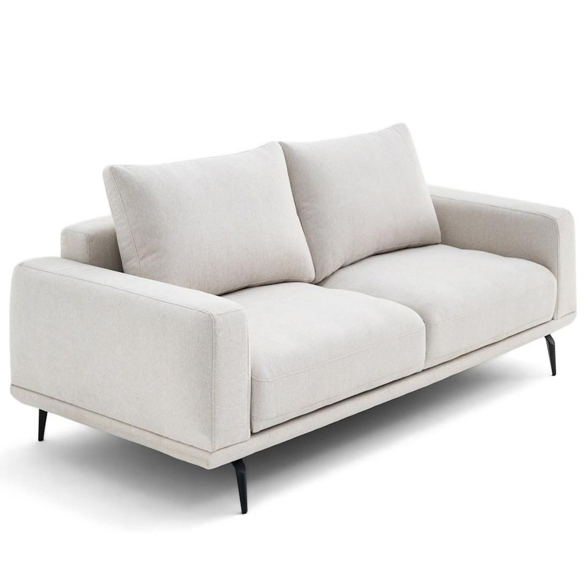 LISA DESIGN Vicence - canapé droit 3 places convertible en tissu